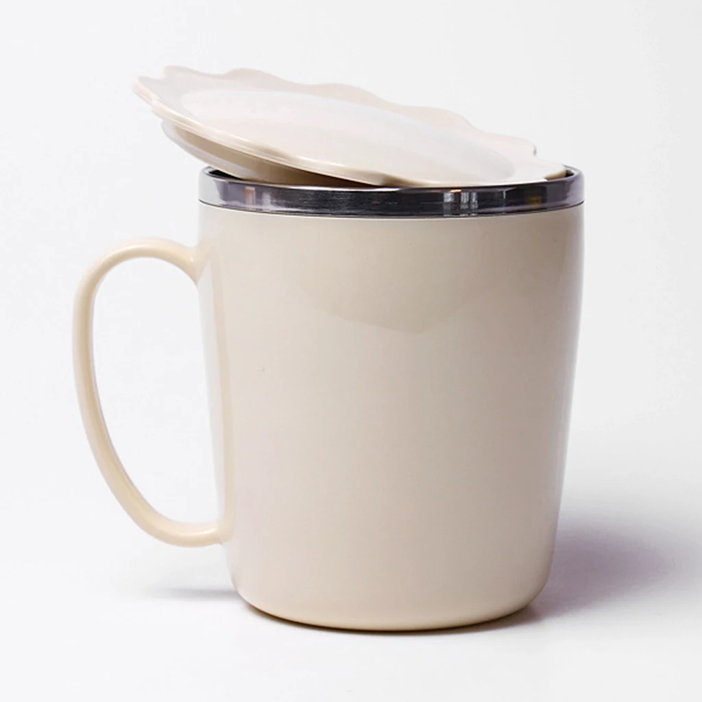 2 Pieces Lightweight Steel Nursing Cup Liquid Diet Drinking Cup with Straw For Elderly Patient Parturient Weak Grip Feeding Cup