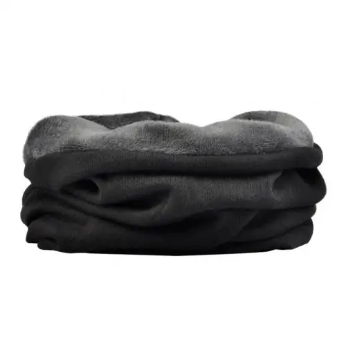 Black With Plush Повседневный однотонный цветной хвост Beanie шарф для мужчин и женщин двухслойная шапка мешковатая шапка - Цвет: Black With Plush