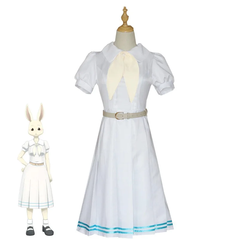 Anime Beastars Haru Cosplay Costume Lolita Dress Skirt Women School Uniform White Rabbit Girls Japanese Halloween |