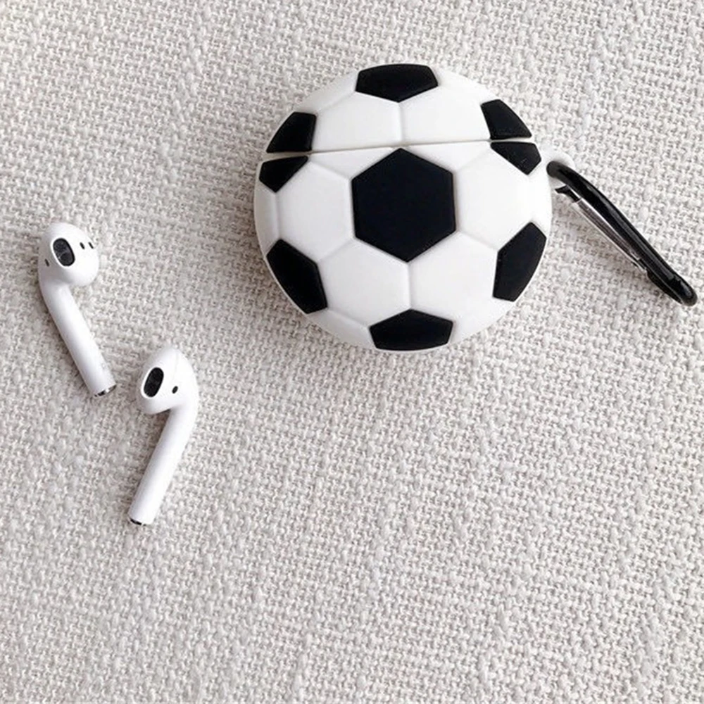 Милый мультфильм 3D Футбол защита от пыли Чехол для наушников Apple AirPods гарнитура