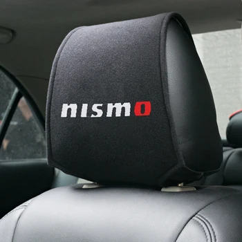 

1PCS Car accessories embroidery logo Car headrest cover for Nissan Nismo Juke Note Navara Leaf Qashqai Xtrail Car Emblems