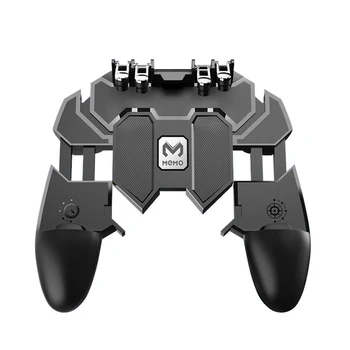 

Pubg Controller AK66 Six Finger Gamepad Triggers Pubg Metal Trigger Joystick Control Pubg For IOS Android Mobile Phone Game pad