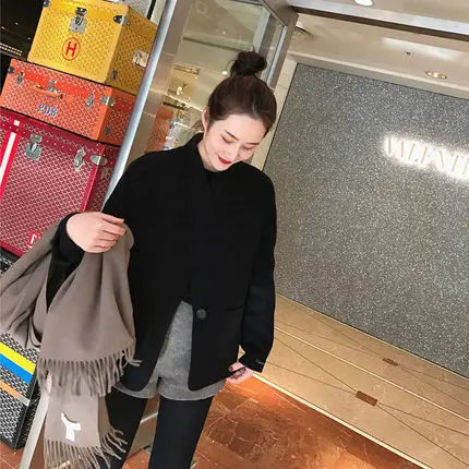 Женская новая зимняя одежда шерстяная куртка Корейская версия короткого