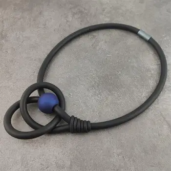 

Simple Design Big Ball Bead Necklace Women Rubber Collar Necklace Lady Female Gift Hot Sale European Style