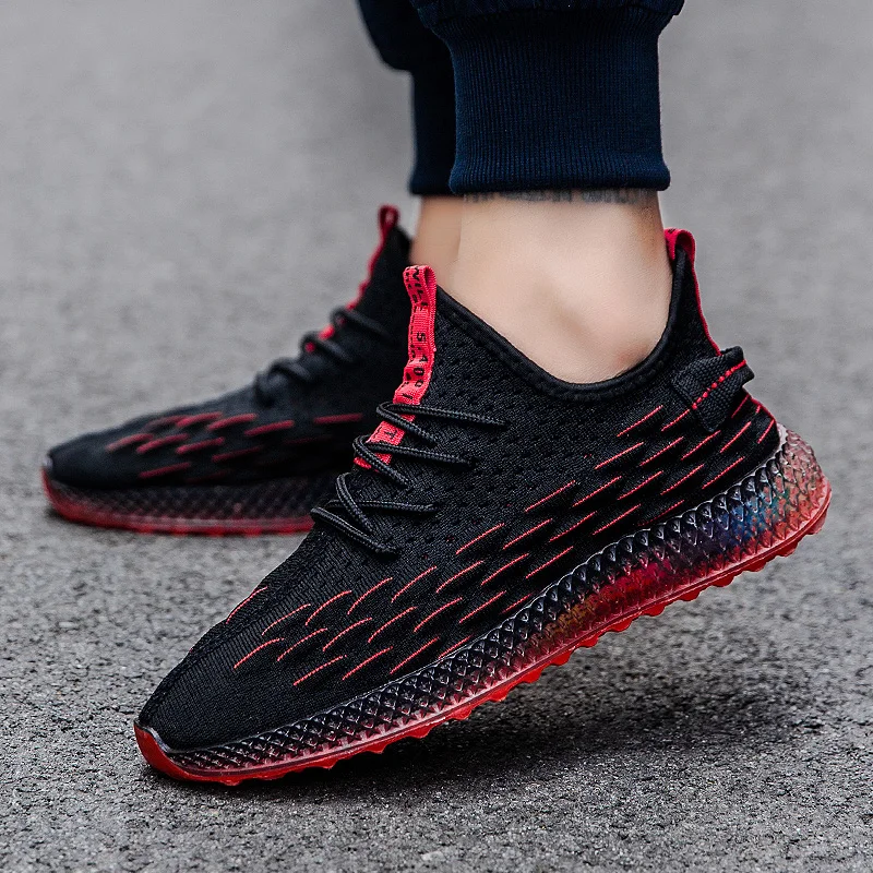 Модная мужская обувь; кроссовки Flyknit; дышащая Нескользящая Мужская обувь для бега; Повседневная Удобная обувь для тренировок; Прямая поставка; AODLEE