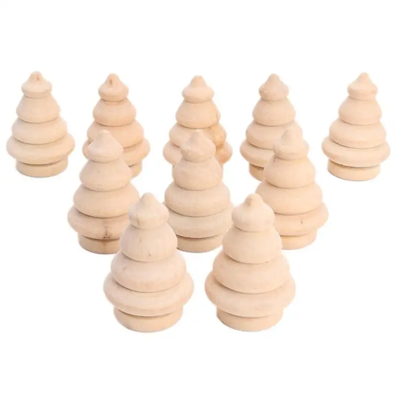 

10pcs DIY Wooden Peg Dolls Tree Wedding Cake Decoration Kids Painted Toy