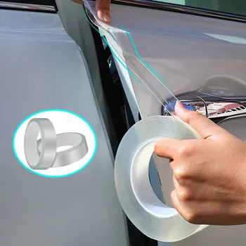 

Car Styling Sticker Interior Protector Film Door Edge Protective Nano Glue Car Trunk Door Sill Full Body Sticker Vinyl Accessory