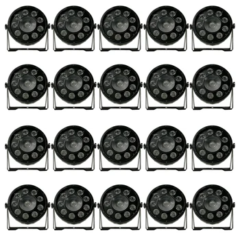 

20pcs/lot 9x10w+30w cob led par light rgb 3-in-1 dmx512 flat par light