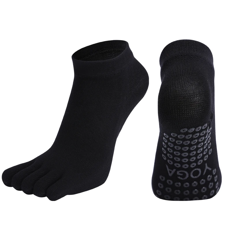 2023 Women Breathable Pilates Socks Anti-Slip Five Toe Yoga Socks Quick-Dry Cotton Ladies Ballet Dance Elasticity Fitness Socks