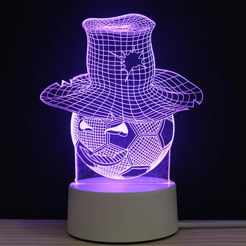 

LED 3D Football Magician Evil NightLight Acrylic Night Lamp Light Luminary With Touch And Remote Lamps Lights Kids Decoration