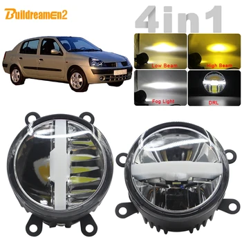 

4in1 Car LED Fog Light H11 Headlight High Beam Low Beam DRL With Harness Wire 30W 5000LM 12V For Renault Thalia 1998-2015