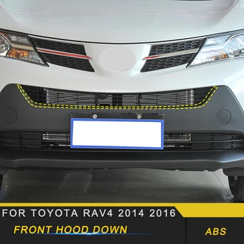 

For Toyota RAV4 2014-2018 Car Styling Front Hood Middle Net Bumper Grille Frame Sticker Cover Trim Exterior Accessories