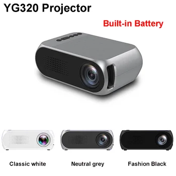 

YG320 Mini Projector YG300 YG200 Upgrade Portable Led Projector Audio HDMI USB Mini Projector for Home Theater Optional Battery