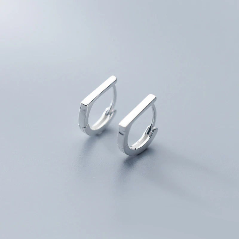MODIAN Authentic 925 Sterling Silver Simple Geometirc Hoop Earring for Women Anti-Allergy Earring Party Gift Fine Jewelry