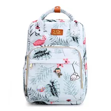 

Cat Leaf Print Large Capacity Waterproof Diaper Bag Milk Bottle Maternity Baby Mummy Backpack Portable Handbag Travel Knapsack