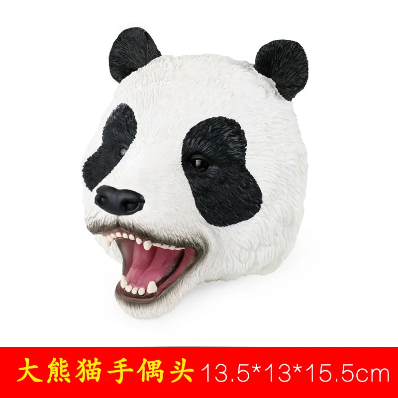 Динозавр ручной кукольный динозавр перчатки игрушка гибкий клей Юрского периода Модель T-Rex 3-6 лет Детская игрушка голова животного подарок для детей - Цвет: Giant Panda