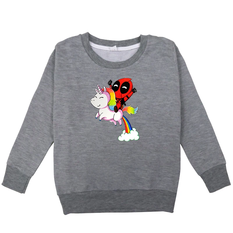 Новые весенне-осенние свитшоты для маленьких девочек Deadpool, детские толстовки с капюшоном, детские футболки с длинными рукавами, одежда, худи для девочек