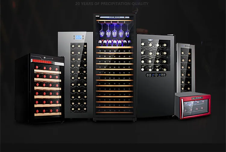 Home Electronic Constant Temperature Glass Wine Cooler Small Stainless Steel Shelf Wine Cooler Refrigerated JC-53ALW (3)