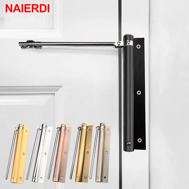 NAIERDI 2 Pack Adjustable Heavy Duty Hinge Pin Door Stop Oil Rubbed Silver  Hinge Pin Door Stopper with Rubber Bumper Damper