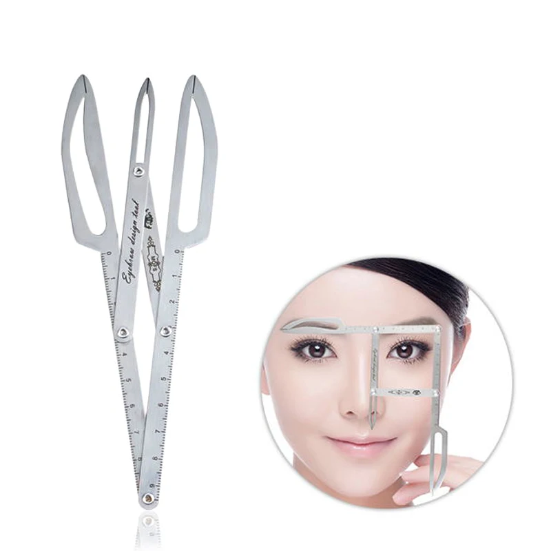 Permanet Makeup Ruler Measure Microblading Eyebrow Shaping Tattoo Stencil Measuring Grooming Tool | Красота и здоровье