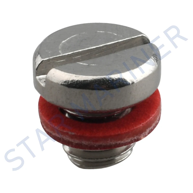 Boat Engine Parts Stainless Steel Plug Marine Screw 90340-08002-00 With Red Seal Gasket For Yamaha Outboard Motor 90340-08002
