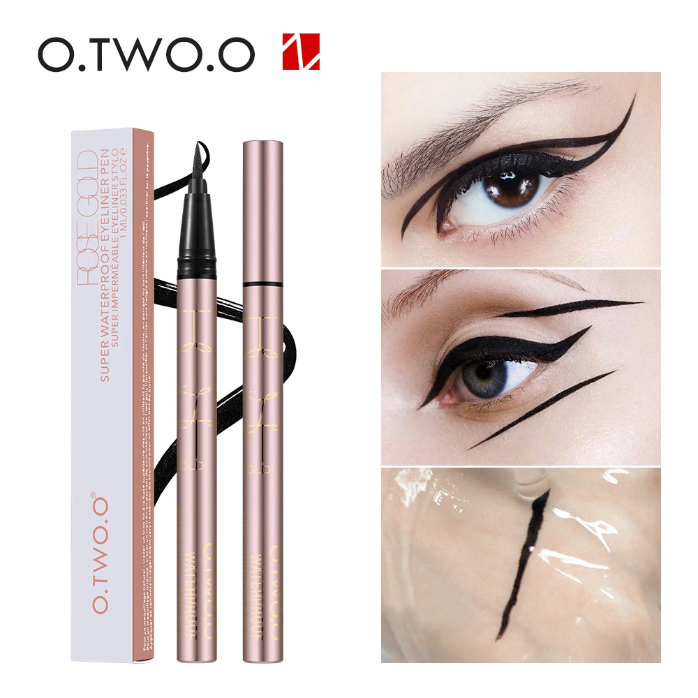 O. TWO. O 9112 водостойкая жидкая подводка для глаз beauty Cat style черная быстросохнущая Стойкая подводка для глаз карандаш для макияжа макияж для глаз