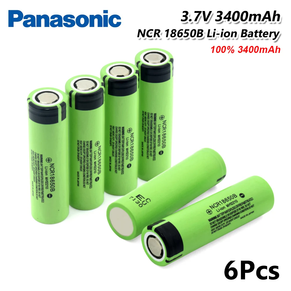 Panasonic NCR18650B 3,7 v 3400 mah 18650 литиевая аккумуляторная батарея разряда 20A для фонариков