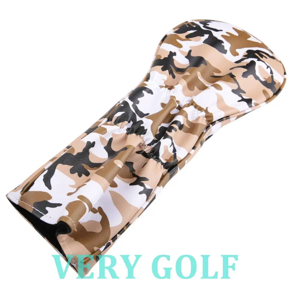 1 шт., Гибридный чехол для головы Golf Club из мягкого полиэстера и кожи с камуфляжным рисунком, Гибридный чехол для головы без ярлыка 3, 5, 7, x