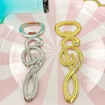 

Silver/Gold Musical Note Bottle Opener Wedding Favors Baby Birthday Party Giveaways For Guest 10PCS