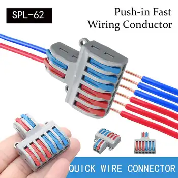 

Two in six out quick connector spl-62 connector terminal block of lamp wire connector