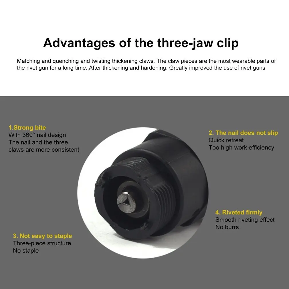 Electric Rivet Nut Gun Riveting Drill Adapter Tool Insert Nut Tool Riveting 2.4mm-4.8mm Cordless Riveting Drill Adaptor