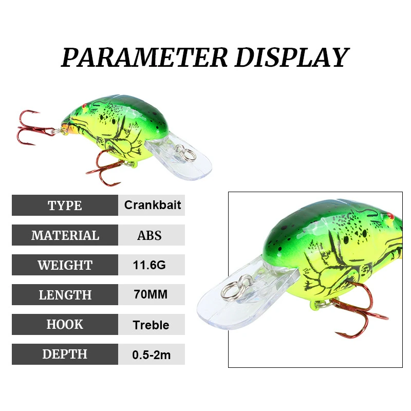 5 шт./лот воблеры кренкбейт Рыболовная Приманка 7 см 11,6 г плавающая искусственная приманка для бас щуки Минноу Джеркбейт рыболовный снасти