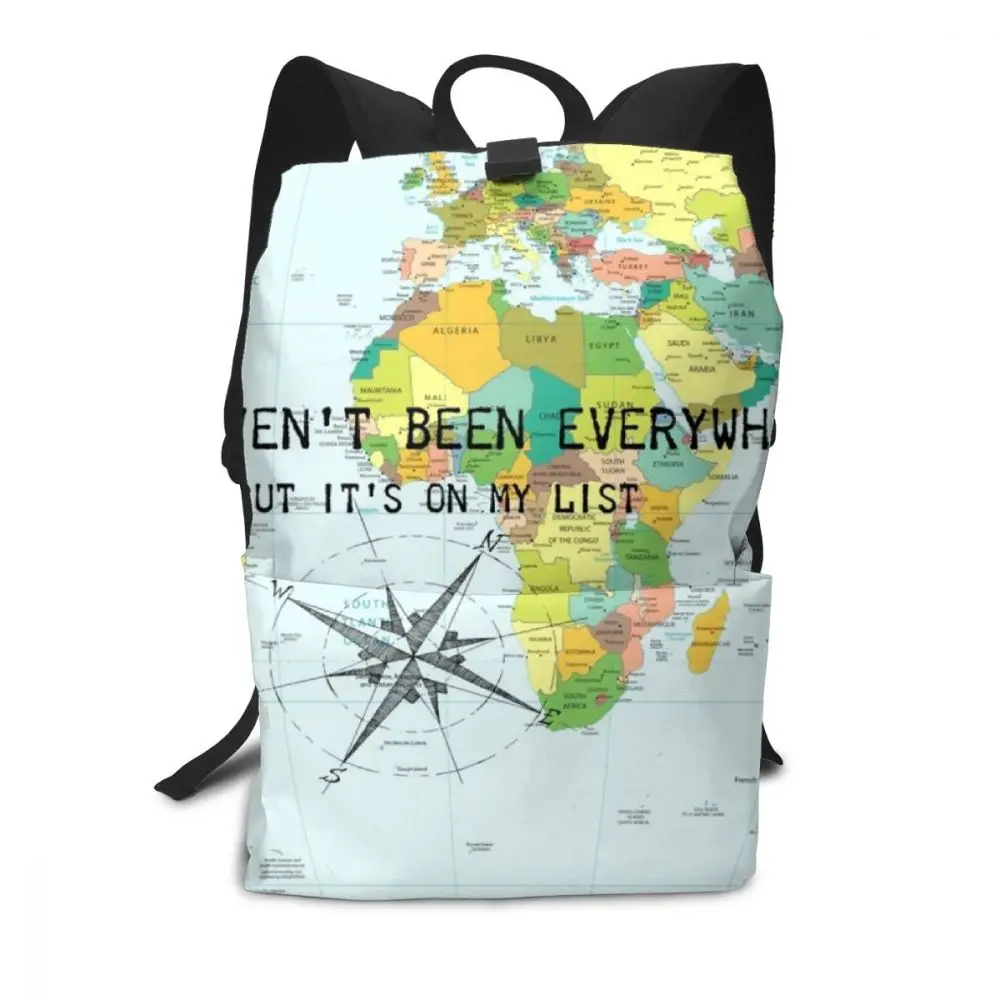 Рюкзак с картой модный рюкзак несколькими карманами школьная сумка рисунком для