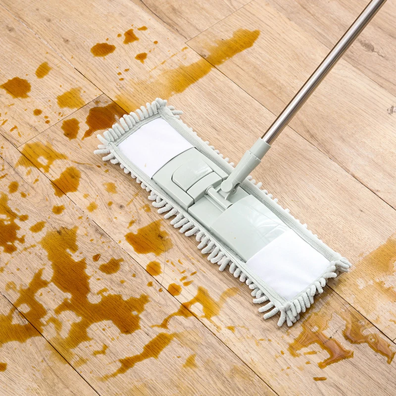 

Chenille Flat Mop Stainles Steel Telescopic Comfortable Handle Mop Lazy Household Floor Cleaning Tools 360Â° Rotation Adjustable