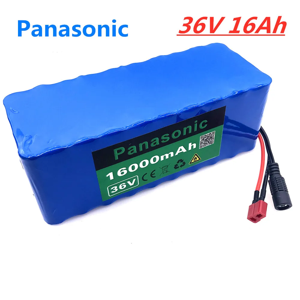 Panasonic 36V Battery 10S4P 16ah Battery 500W High Energy Battery 42V 16000MAH Electric Bicycle BMS+42V2ACharger