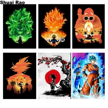 

5d full square diamond painting Dragon Ball Super Vegeta Son Goku Anime diamond embroidery mosaic cross stitch cartoon