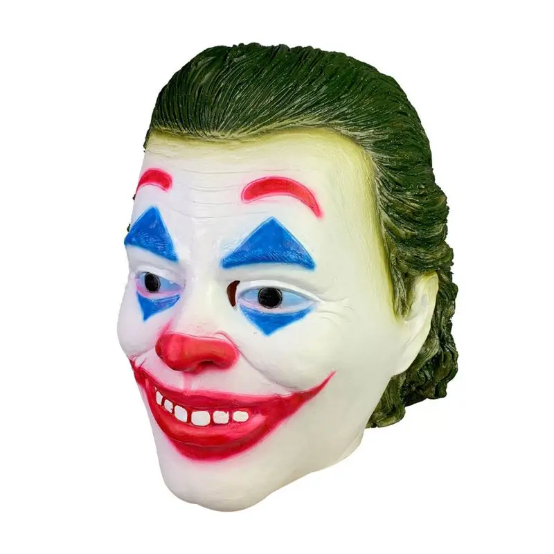 Halloween Scary Movie Clown Mask Joker Frank Latex Mask Full Face Covered Cosplay Mask For Festival Masquerade Party Props