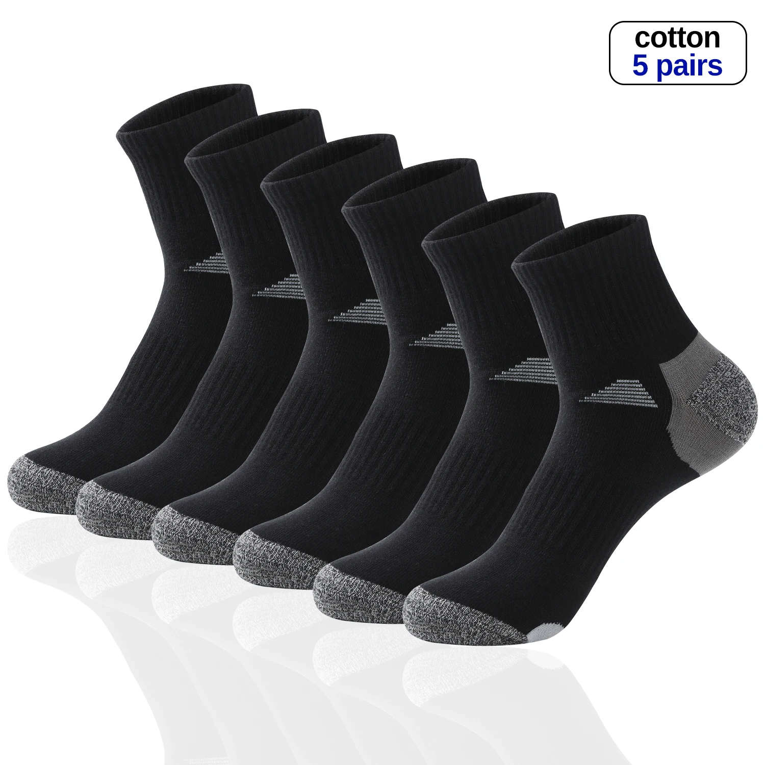 High Quality 5Pair Lot Men's Cotton Socks Black Summer Men Casual Run Sports White Breathable Male Size 38-45 | Мужская одежда