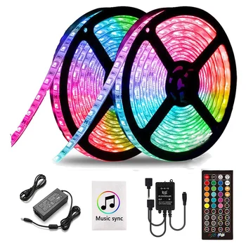 

Flexible RGB Remote LED Strip Lights Set Sync to Music Color Change Room Mood Lighting Bedroom DC112