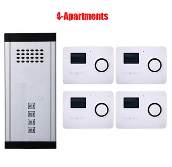 

New Item Building 2-wired audio intercom system Direct Press Key Audio Door Phone hands-free indoor unit for 4 apartments