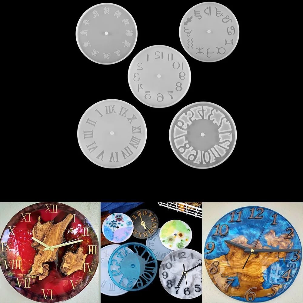 

5 Style Timepiece Crystal Epoxy Resin Mold For Hand Craft Epoxy Resin Mold DIY Jewelry Making Findings Supplies Accessories