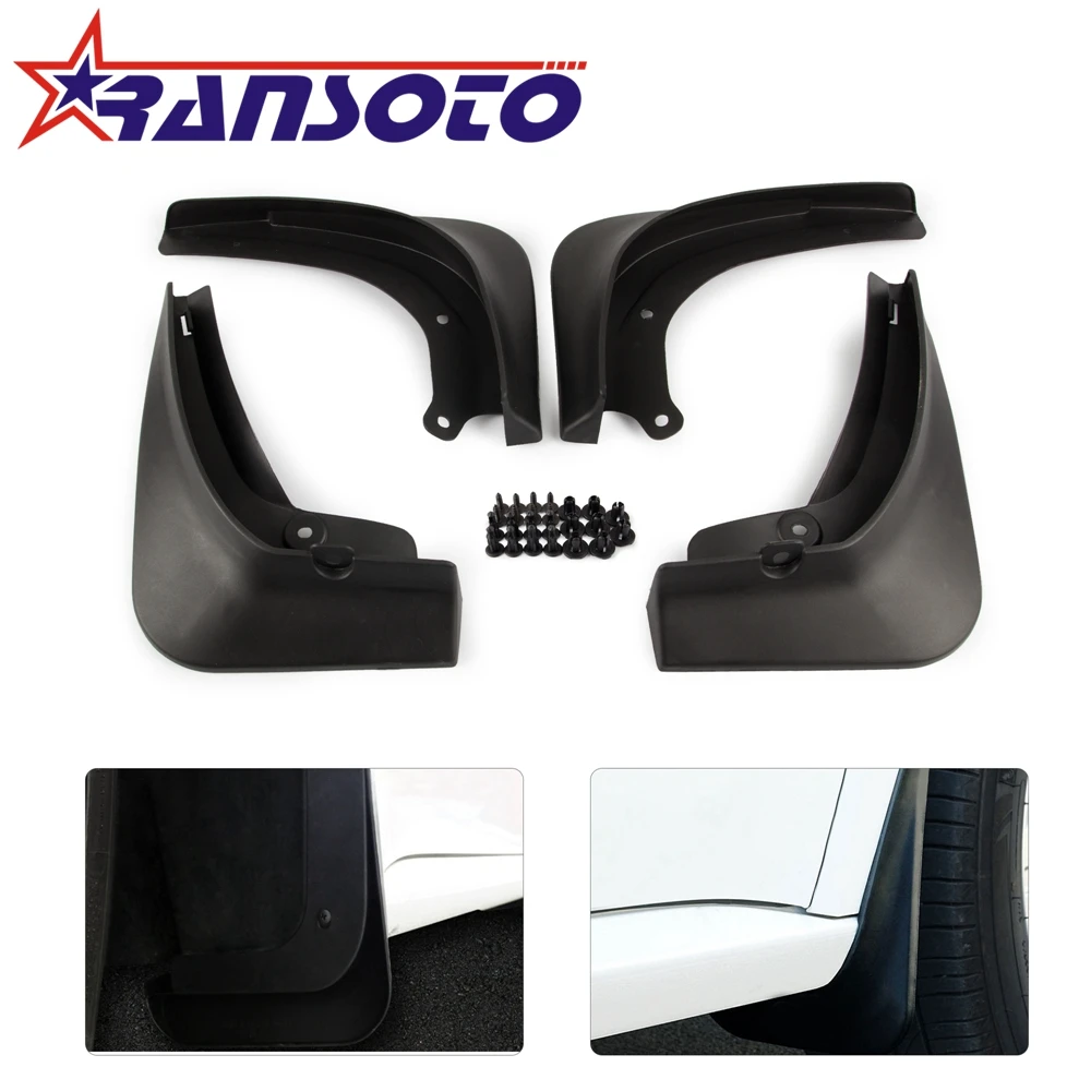 

Tepeng 4 Pcs front rear Mud Flaps Splash Guards Fender Mudguard for Tesla Model 3 2016-2019