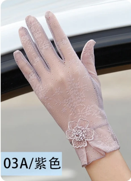 Gants mariage2018 новые кружевные перчатки черного цвета, цвета шампанского, фиолетового, розового цвета, Свадебные Вечерние перчатки, короткие перчатки для сенсорного экрана, дешевые - Цвет: Фиолетовый