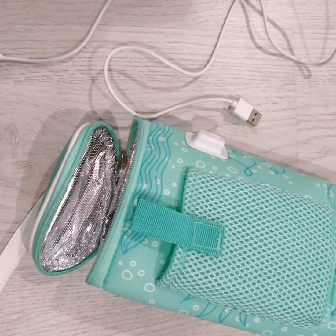 usb Подогреватель детских бутылочек для молока, Автомобильный Подогреватель для подгузников, еды, кормления, теплоизоляционная сумка с теплоизоляцией, аксессуары для колясок, сумки