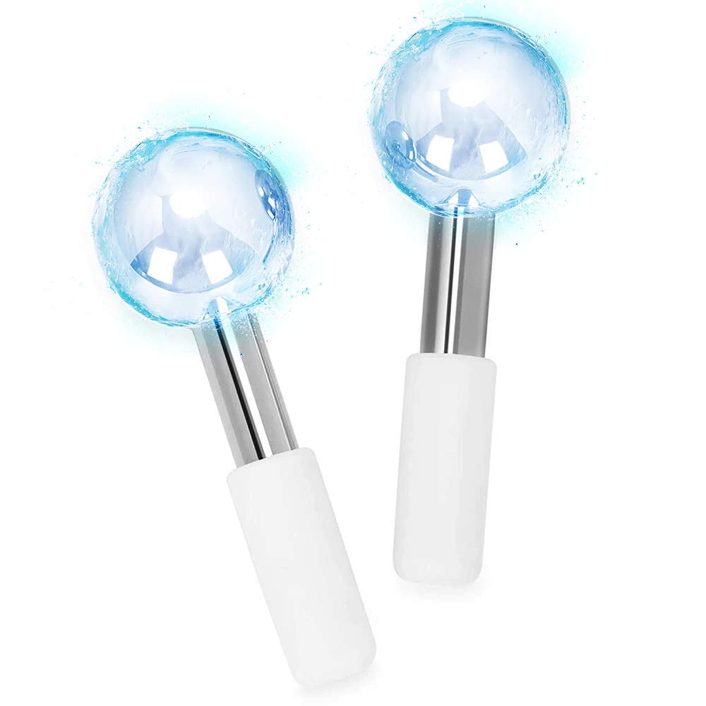 Stainless Steel Beauty Ice Globes Face Massager Home Spa Facial Roller Cryo Massage Tools For Body And Neck Lift Skin Care | Красота и