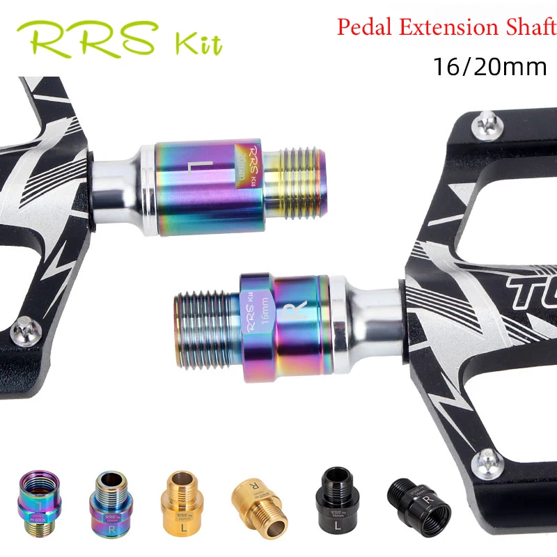Rrskit Pedal Axle Extender 16mm/20mm Bicycle Steel Extension Bolts Spacers Suitable For Road Or Mountain