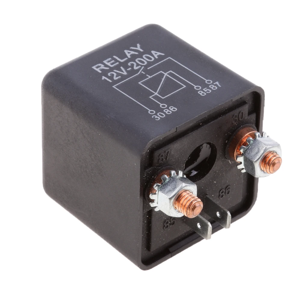 12V 200A Normally Open 4 Pin Relay-Heavy Duty Automotive Marine Split Charge