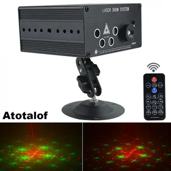 

3W DC12V 120 Patterns Mini Laser LED Light Stage Light with 5 Light Holes Support Manual / Remote Control for KTV
