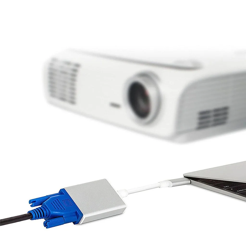 USB C к VGA адаптер USB 3,1 type C(USB-C) к VGA адаптер с алюминиевым корпусом