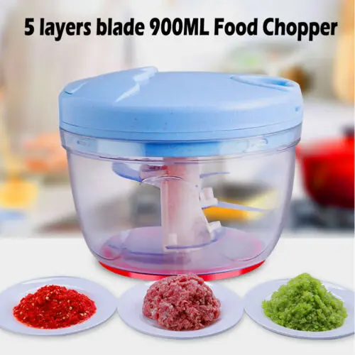 

Easy Pull Chopper and Manual Food Processor Vegetable Slicer and Dicer hand Held Meat Grinders